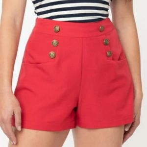 Jump Pink High Waisted Nautical Sailor Shorts